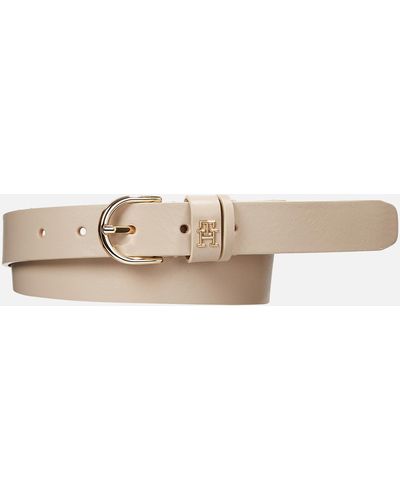 Tommy Hilfiger Essential Effortless Leather Belt - Natural