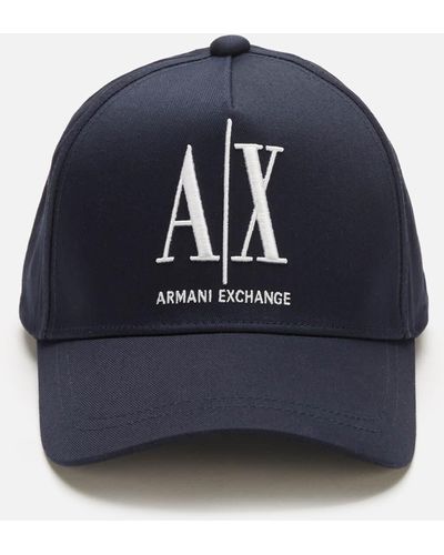 Armani Exchange Tall Ax Logo Cap - Blue
