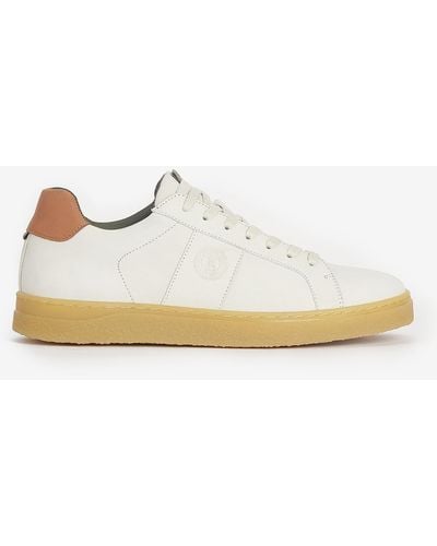 Barbour Reflect Leather Sneakers - White