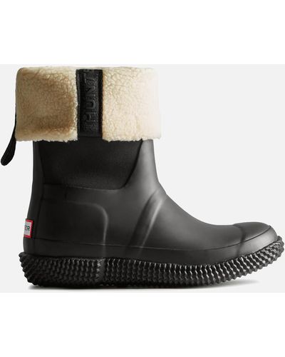 HUNTER Fleece-lined Rubber Boots - Black