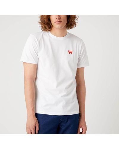 Wrangler Sign Off Cotton T-Shirt - Weiß