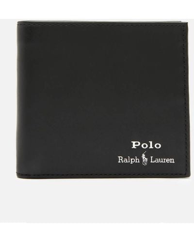Polo Ralph Lauren Smooth Leather Bifold Coin Wallet - Black