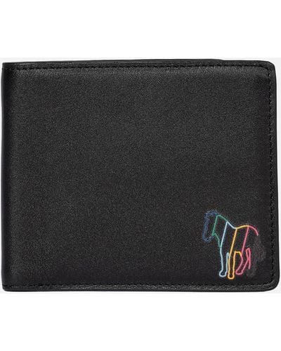 PS by Paul Smith Zebra Leather Bifold Wallet - Black