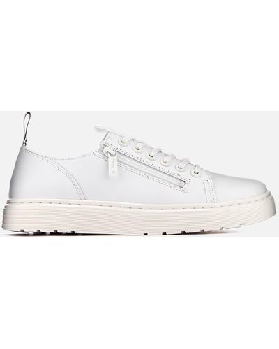 Dr. Martens Dante Zip Softy T Leather 6-eye Shoes - White