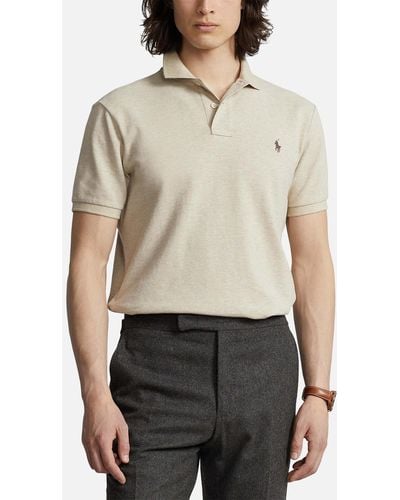 Polo Ralph Lauren Custom Fit Cotton-Piqué Polo Shirt - Natural