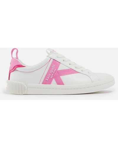 Kate Spade Signature Leather Sneakers - Pink
