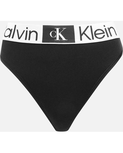 Calvin Klein 1996 Cotton-blend Tanga Briefs - Black