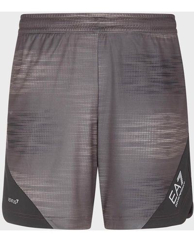 EA7 Ventus Printed Jersey Shorts - Gray