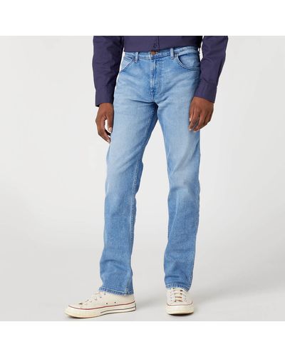 Wrangler Greensboro Straight Leg Denim Jeans - Blue