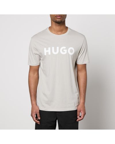 HUGO Dulivio Logo-print Cotton-jersey T-shirt - White