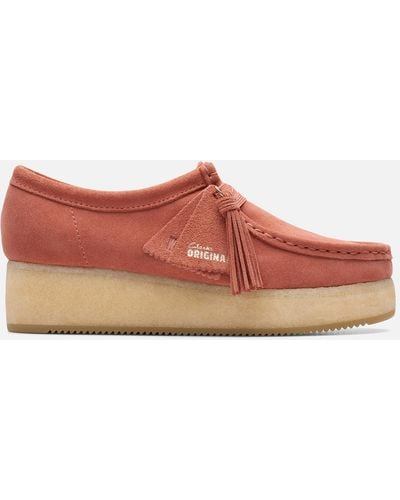 Clarks Wallacraft Bee Suede Shoes - Red