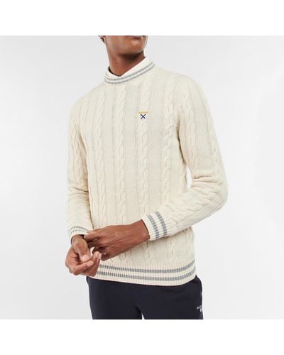 Barbour Barbour Wicket Wool And Cotton-blend Jumper - Natural