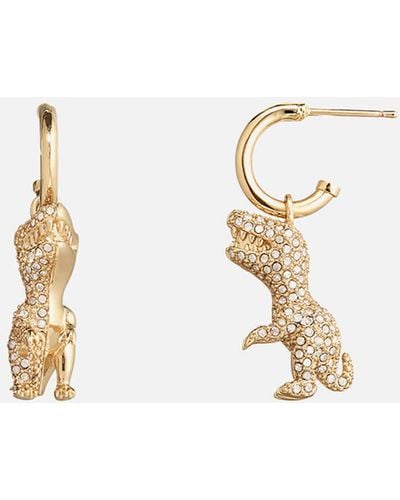 COACH Rexy Crystal And Gold-tone Earrings - Multicolor