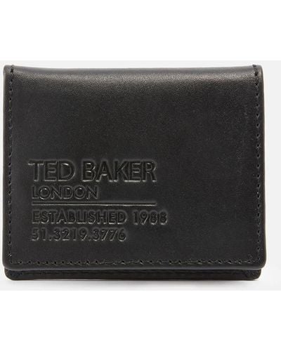 Ted Baker Giantt Logo-embossed Leather Cardholder - Black