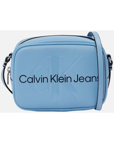 Calvin Klein Sculpted Faux Leather Camera Bag - Blue