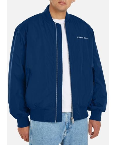 Tommy Hilfiger Classic Shell Bomber Jacket - Blue
