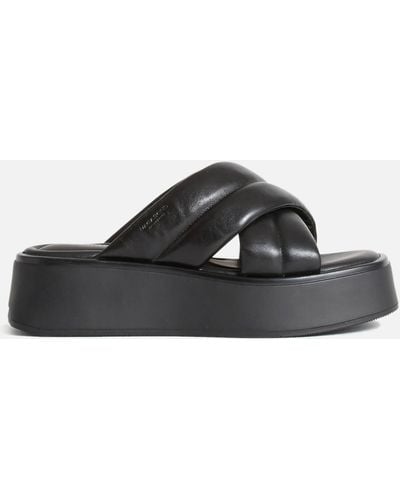 Vagabond Shoemakers Courtney Leather Flatform Sandals - Black