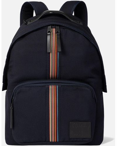 Authenticated Used Paul Smith Bag Men's Shoulder Canvas Calf Leather Navy 