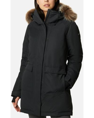 Columbia Little Si Faux Shearling-trimmed Shell Hooded Parka - Black
