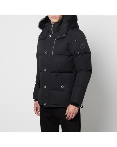 Moose Knuckles 3Q Shearling-Trimmed Nylon And Cotton-Blend Down Coat - Black