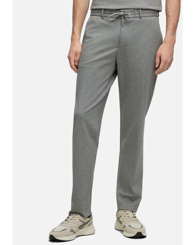 BOSS C-genius Smart Jersey Trousers - Grey