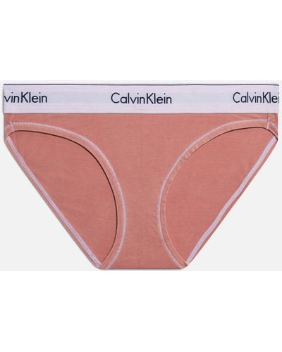Calvin Klein Underwear Cotton-blend Bikini Brief - Pink