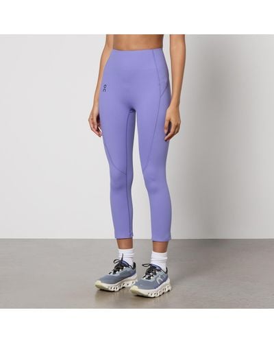 On Shoes Movement Stretch-jersey 3/4 Leggings - Purple