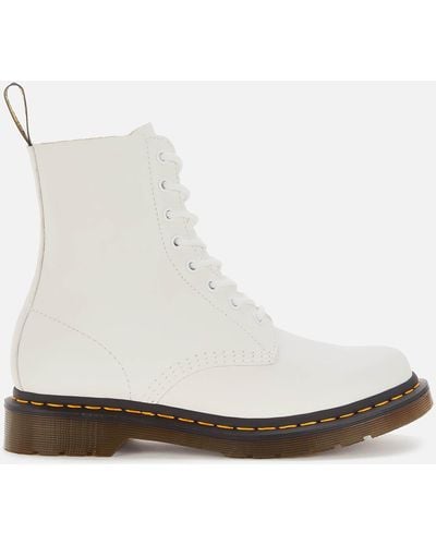 Dr. Martens 1460 Pascal Virginia Leather 8-eye Boots - White