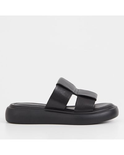Vagabond Shoemakers Blenda Flatform Leather Mules - Black