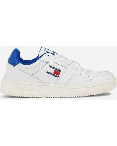 Tommy Hilfiger Retro Basket Leather Sneakers - Blue