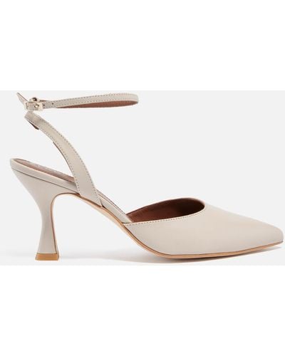 Alohas Cinderella Leather Heeled Court Shoes - White
