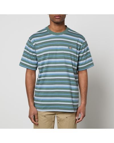 Dickies Glade Spring Striped Cotton-Jersey T-Shirt - Blau