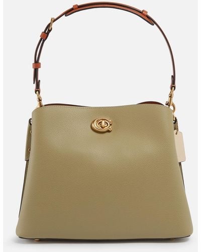 COACH Willow Pebble-grained Leather Bucket Bag - Green