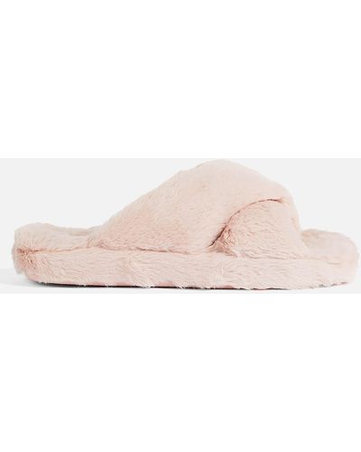 Ted Baker Lopply Cross Front Slippers - Pink
