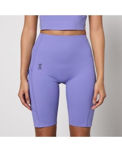 On Shoes Movement Stretch-Jersey Shorts - Purple