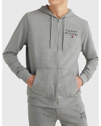 Tommy Hilfiger Loungewear Full Zip Hoodie - Gray