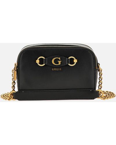 Guess Izzy Faux Leather Camera Bag - Black