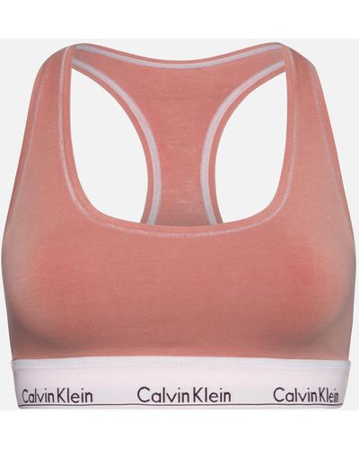Calvin Klein Underwear Cotton-blend Bralette - Pink