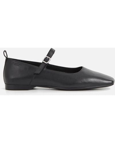 Vagabond Shoemakers Delia Leather Mary-jane Flats - Black