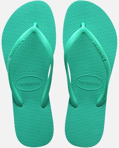 Nell Green Terry Towelling Platform Wedge Flip Flop Sandals