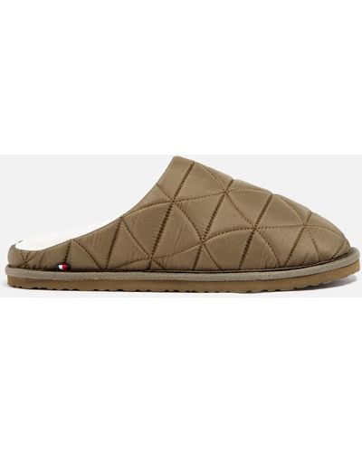 Tommy Hilfiger Puffer Shell Slippers - Brown