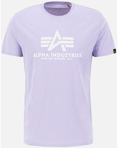 Alpha Industries Basic Logo-printed Cotton-jersey T-shirt - Purple