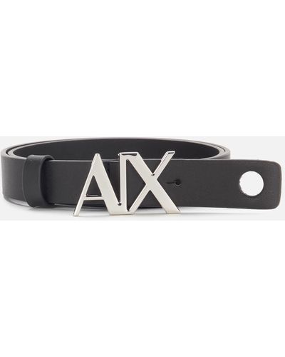 Armani Exchange Logo Belt - Black