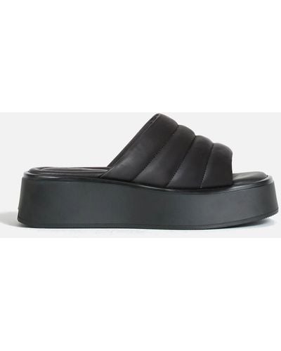 Vagabond Shoemakers Courtney Leather Flatform Mules - Black