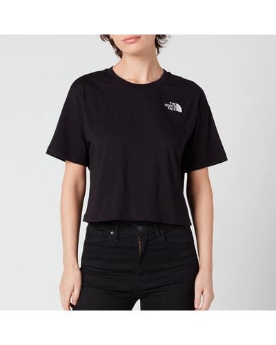 The North Face Cropped Simple Dome Short Sleeve T-shirt - Black