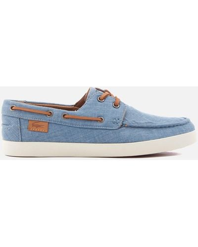 Lacoste Keellson Boat Shoes - Blue