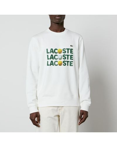 Lacoste Vintage Ad Loopback Cotton-jersey Sweatshirt - White