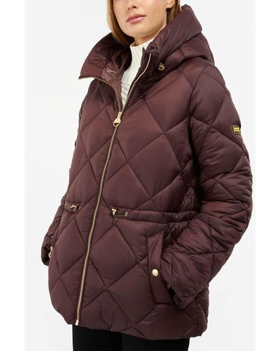Barbour Napier Quilted Shell Jacket - Brown