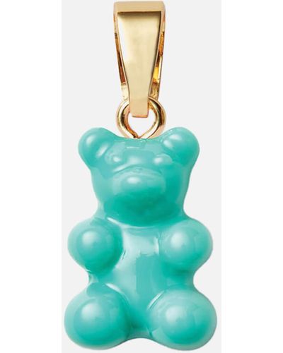 Crystal Haze Jewelry Nostalgia Bear Gold-plated And Resin Pendant - Blue