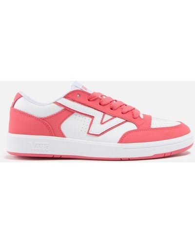 Vans Lowland Cc Leather And Faux Leather Sneakers - Pink